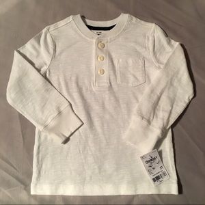 NWT OshKosh B’gosh Long Sleeve Henley Shirt